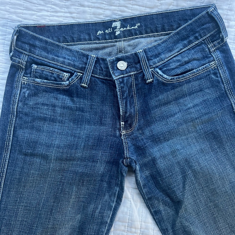 7 For All Mankind vintage (early 2000s) Colette Crop Flare Jeans Size 24